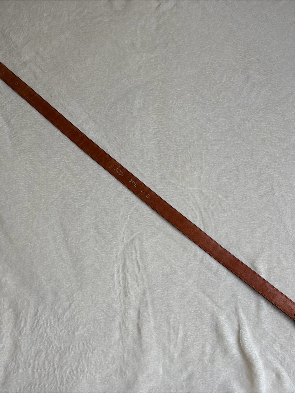Genuine Croc-Embossed Brown Leather Belt - JPL - Picture 10 of 11